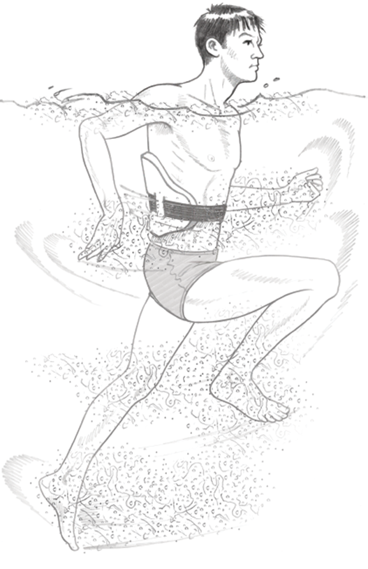 Figure 12.1 Proper body position for deep-water running.