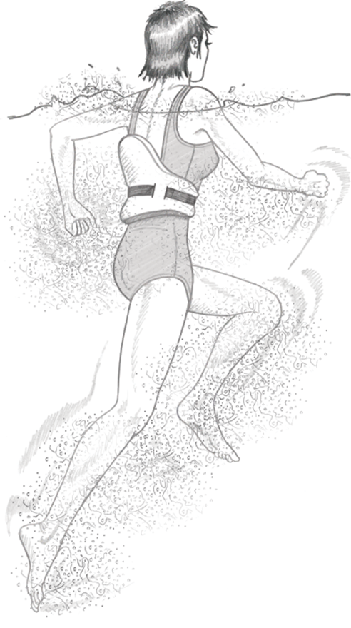 Figure 12.3 Deep-water running, traditional form.