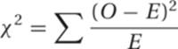 &Chi;2=&sum;(O&minus;E)2E