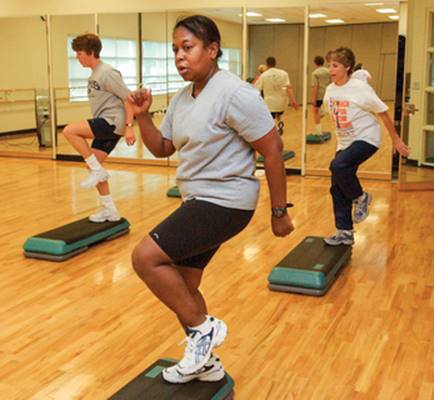 Group exercise classes are one way to build aerobic fitness.