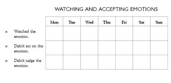 Watching and Accepting Emotions